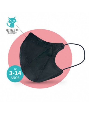 MASCARILLA ERGO NATURAL INFANTIL NEGRA 2U