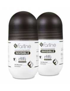 DUPLO DESODORANTE INVISIBLE FARLINE ROLL ON 48H