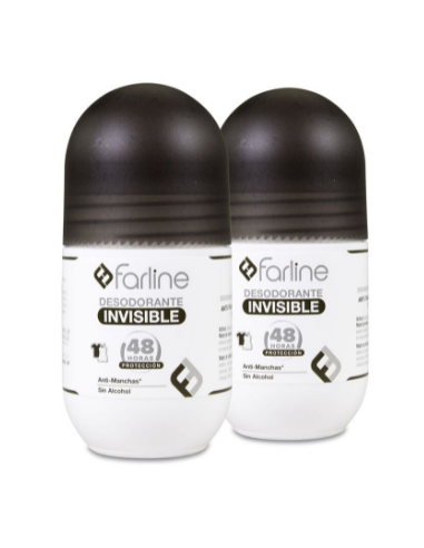 DUPLO DESODORANTE INVISIBLE FARLINE ROLL ON 48H