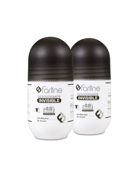 DUPLO DESODORANTE INVISIBLE FARLINE ROLL ON 48H