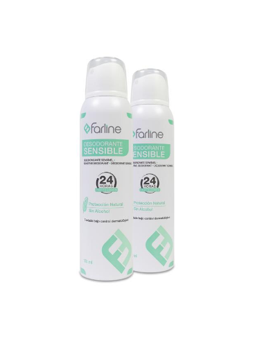 DESODORANTE SENSIBLE FARLINE DUPLO SPRAY 150ML