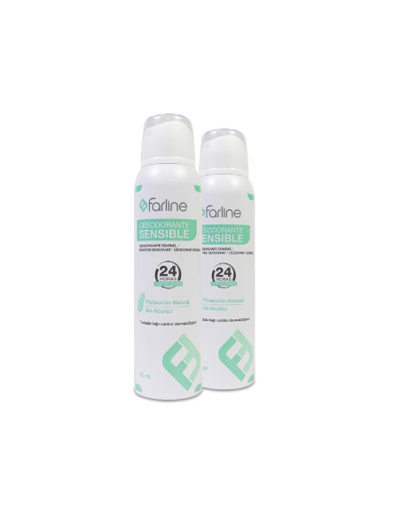 DESODORANTE SENSIBLE FARLINE DUPLO SPRAY 150ML