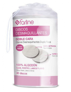 DISCOS DESMAQUILLANTES OVALADOS FARLINE FORMATO MAXI 40...